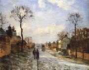 Camille Pissarro The Road to Louveciennes painting